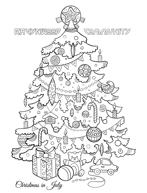 Christmas In July Coloring Pages